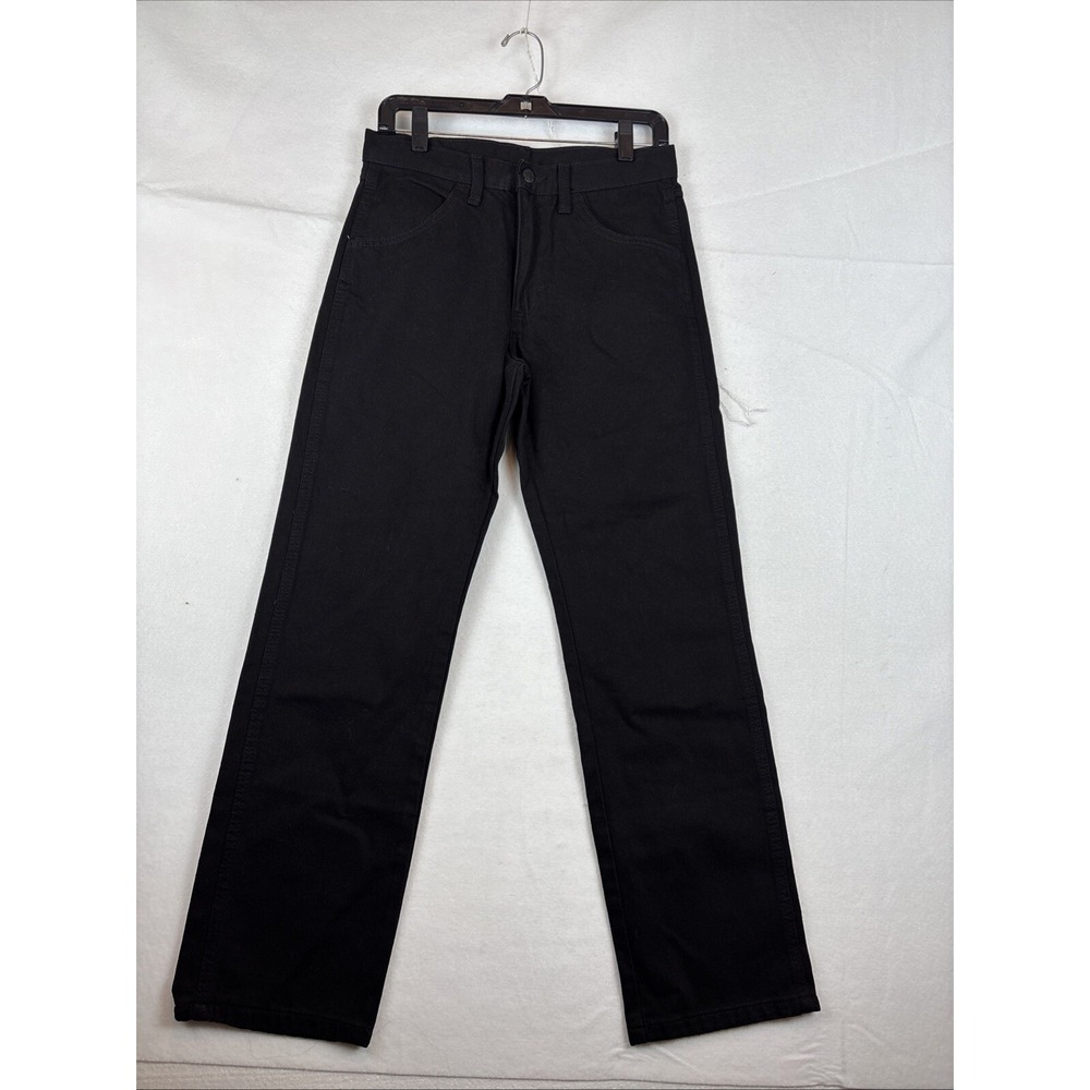 Rustler Jeans Mens 30x30* Black Regular Straight Cut Dark Wash 100% Cotton Denim